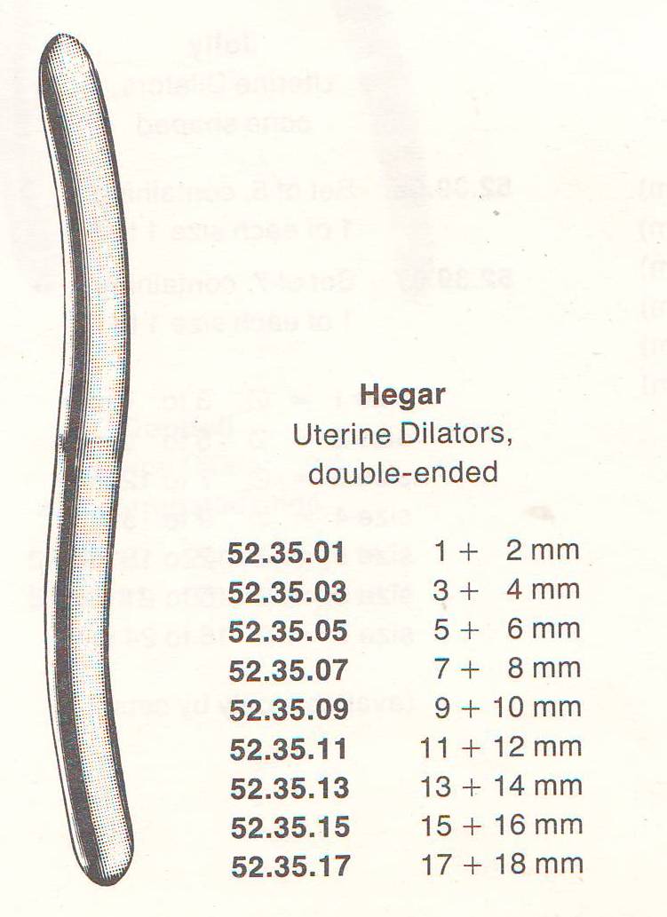 IHAGAR DILATORS 8pc set.3to18 Concordia Medical
